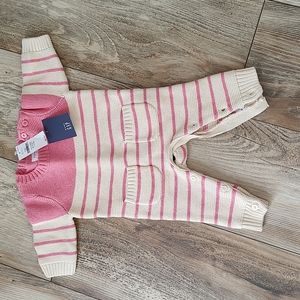 Pink and tan Gap one piece 0-3 months